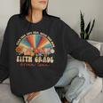 5Th Grade Dream Team Groovy Rainbow Back To School Teacher Women Sweatshirt Gifts for Her
