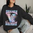 Adorabile Unicorno Iniziale Compleanno Ragazze Famiglia Grafica Women Sweatshirt Regalos para ella