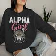 Alpha Girl Female Alpha Wolf Sweatshirt Frauen Geschenke für Sie