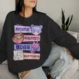 Anime Girl Ramen Boba Tea Bubble Tea Sketching Women Sweatshirt Gifts for Her