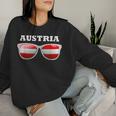 Austria Coat Of Arms Flag Glasses & Women's Austria Sweatshirt Frauen Geschenke für Sie