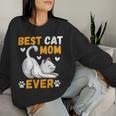 Best Cat Mom Ever Gatos Divertidos Regalos Mama De Gato Sudadera Mujer Regalos para ella