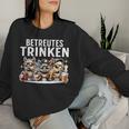 Betreutes Trinken Alpaca Motto Beer Drinking Sweatshirt Frauen Geschenke für Sie