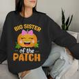 Big Sister Of The Patch Pumpkin Halloween Family Matching Women Sweatshirt Gifts for Her