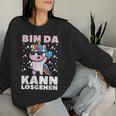 Bin Da Kann Losgehen Cute Unicorn Girls Women Sweatshirt Frauen Geschenke für Sie