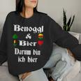 Binokel Player Swabian Schwabe Beer Benoggl Sweatshirt Frauen Geschenke für Sie