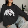 Bull Terrier Cute Dog Sloth Nope Sweatshirt Frauen Geschenke für Sie