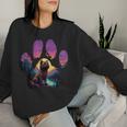Cairn Terrier Paw Mountain Cane Mamma Papà Women Sweatshirt Regalos para ella