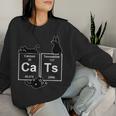 Cat Chemistry Periodic Table Cat Dad Cat Mom Women Sweatshirt Gifts for Her