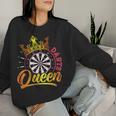 Dart Spielerin Dart Queen Lustiges Dart Spielen Frauen Sweatshirt Frauen Geschenke für Sie