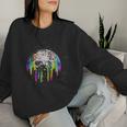 Discoball Rainbow Drip Melt Im Space Sweatshirt Frauen Geschenke für Sie