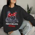 Donna Bulldog Francese Mama Frenchie Mistress Con Collo A Women Sweatshirt Regalos para ella