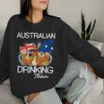 Donna Classic Australian Drinking Team Beer Drinker Australia Con Collo A Women Sweatshirt Regalos para ella