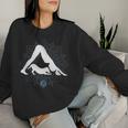 Donna Yoga Divertente Con Un Cane Mandala Om Namaste Regalo Con Collo A Women Sweatshirt Regalos para ella
