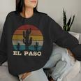 El Paso Texas Cactusintage Souvenir Sweatshirt Frauen Geschenke für Sie