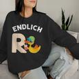 Endlich Rente Duck Retirement Pensioner Women's Sweatshirt Frauen Geschenke für Sie