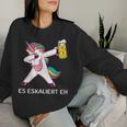 Es Escaliert Eh Dabbing Unicorn With Beer Unicorn & Beer Sweatshirt Frauen Geschenke für Sie