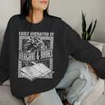 Facilement Distrait Par Les Illustrations Dragons & Books Sweat-shirt pour femme Cadeaux pour elle