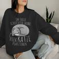 Im Falle Schlechter Laune Hier Katze Platzieren Hier Katzen Sweatshirt Frauen Geschenke für Sie