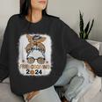 Friends Giving 2024 Thanksgiving Friendsgiving Messy Bun Women Sweatshirt Gifts for Her