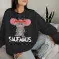 Beer Helmet Mouse Motif Beer Drinker Beer Saufmaus Sweatshirt Frauen Geschenke für Sie