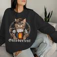 Cat Beer Oktoberfest Bavaria Lederhosen Costume Sweatshirt Frauen Geschenke für Sie