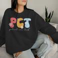 Patient Care Tech Groovy Pct Patient Care Technician Women Sweatshirt Gifts for Her