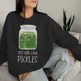 This Girl Love Pickles Pickle Girl Pun Jokes Women Sweatshirt Regalos para ella