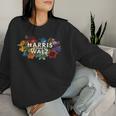 Harris Walz 2024 Floral Feminine Harris Waltz 2024 Women Sweatshirt Gifts for Her