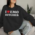 I Heart Emo Es Quote Red Heart Emo Girl Style Sweatshirt Frauen Geschenke für Sie