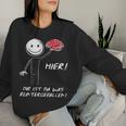 Hier Dir Ist Da Was Runtergefallen Stickman Sweatshirt Frauen Geschenke für Sie