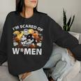 Ho Paura Di Parlare Con Le Donne Bodybuilding Palestra Muscoloso Women Sweatshirt Regalos para ella