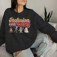Inclusion Isn't Scary Halloween Ghost Mummy Sped Teacher Women Sweatshirt Gifts for Her