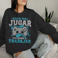 Juego Gamer Nacido Para Jugar Obligado A Trabajarideojuego Cuello Sudadera Mujer Regalos para ella