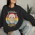 Kawaii Axolotl Per Bambini Uomini Donneintage Retro Anni '90 Women Sweatshirt Regalos para ella
