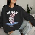 Lindo Conejito Fitnessegano Divertido Es Gimnasio Entrenamientos Sudadera Mujer Regalos para ella