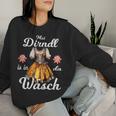 Mei Dirndl Is In Da Wäsch Lausmadl Women's Dirndl Costume Sweatshirt Frauen Geschenke für Sie