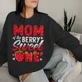 Mom Of The Berry Sweet One Strawberry 1St Birthday Women Sweatshirt Gifts for Her