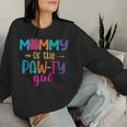 Mommy Of The Birthday Girl Dog Paw Family Matching Party Women Sweatshirt Gifts for Her