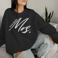 Mrs Est 2025 Matrimonio Appena Sposato Mr & Mrs Coppia Di Spose Women Sweatshirt Regalos para ella