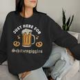 Oktoberfest Group Bachelor Party Here For Schitzengiggles Women Sweatshirt Gifts for Her