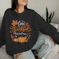 One Thankful Grandma Autumn Fall Thanksgiving Pumpkin Women Sweatshirt Gifts for Her