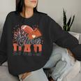 Orange Football Cheer Dad For Vintage Cheerleader Women Sweatshirt Gifts for Her