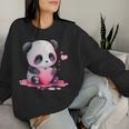 Panda Oso Amor Corazones Niños Lindo Panda Sudadera Mujer Regalos para ella