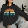 Regalo Amante Retrò Cactus Sunset Saguaro Opuntia Women Sweatshirt Regalos para ella