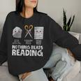 Rock Paper Scissor Reading Book Reading Teacher Bookworm Women Sweatshirt Gifts for Her