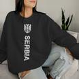 Serbia & Women's Serbia With Serbia Flag S Sweatshirt Frauen Geschenke für Sie