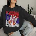 Serbia Serbia Coat Of Arms Flag & Women's Serbia Sweatshirt Frauen Geschenke für Sie