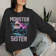 Shark Monster Truck Sister Monster Truck Are My Jam Truck Women Sweatshirt Gifts for Her