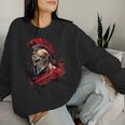 Sparta Guerriero Gladiatore Spada Roman Splash Women Sweatshirt Regalos para ella